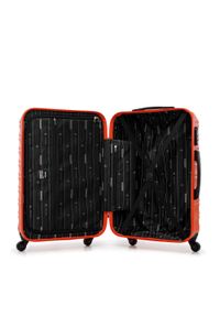 Wittchen - Zestaw walizek z ABS-u z żebrowaniem pomarańczowy. Kolor: pomarańczowy. Materiał: guma #4