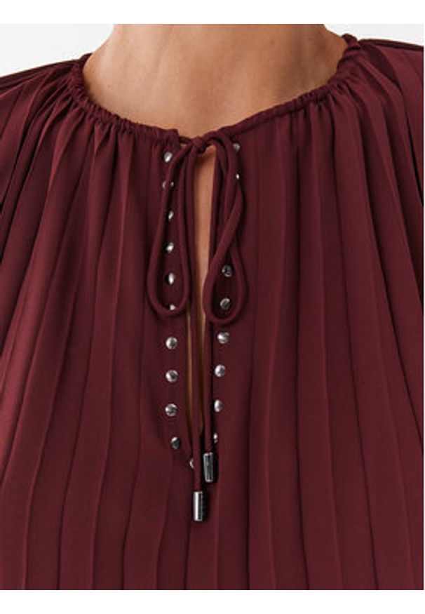 Liu Jo Sukienka codzienna MF3399 T0414 Bordowy Relaxed Fit. Okazja: na co dzień. Kolor: czerwony. Materiał: syntetyk. Typ sukienki: proste. Styl: casual