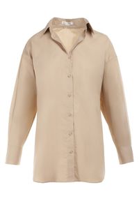 Born2be - Beżowa Koszula Doriemara. Kolor: beżowy. Długość rękawa: długi rękaw. Długość: długie #5
