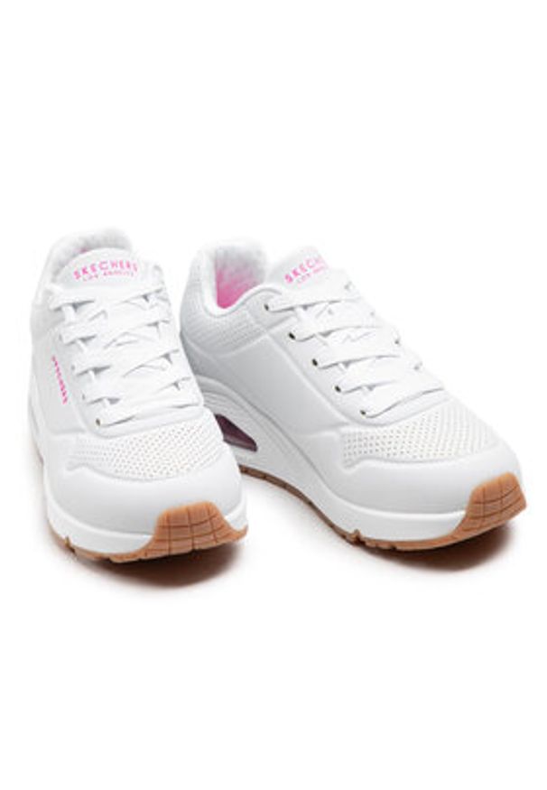 skechers - Skechers Sneakersy Stand On Air 310024L/WHP Biały. Kolor: biały. Materiał: skóra