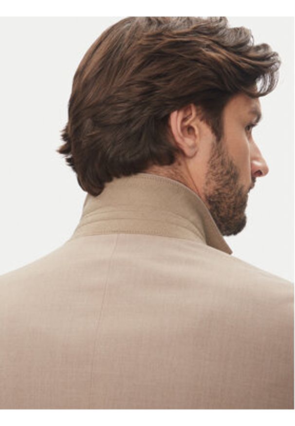 Lindbergh Garnitur 30-61040 Beżowy Slim Fit. Kolor: beżowy. Materiał: syntetyk