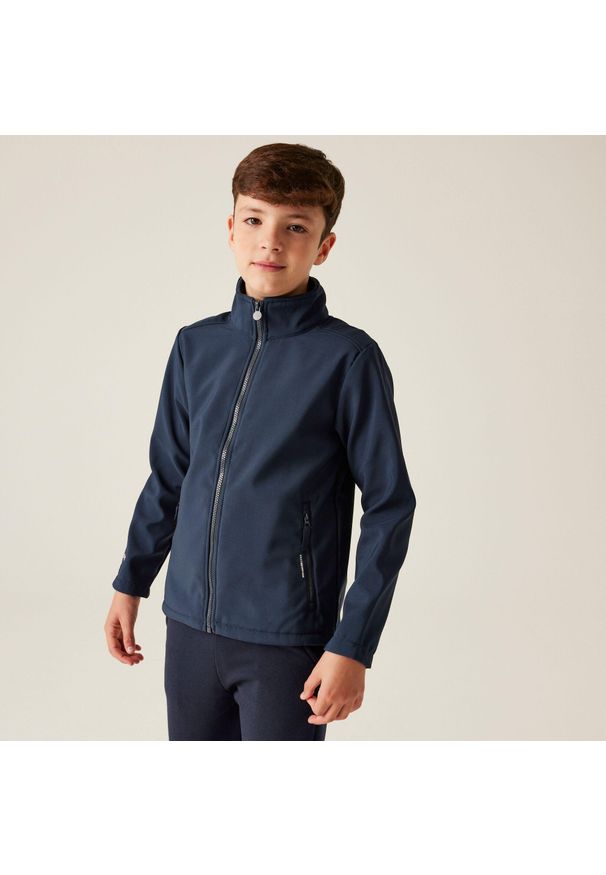 Regatta - Dziecięca kurtka softshell Ablaze. Kolor: niebieski. Materiał: softshell