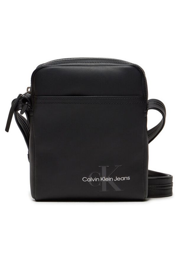 Calvin Klein Jeans Saszetka K50K512025 Czarny. Kolor: czarny. Materiał: skóra