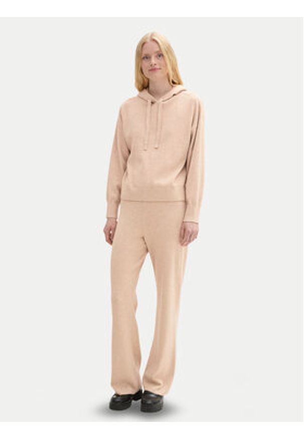 Tom Tailor Denim Sweter 1043338 Beżowy Relaxed Fit. Kolor: beżowy. Materiał: wiskoza, syntetyk