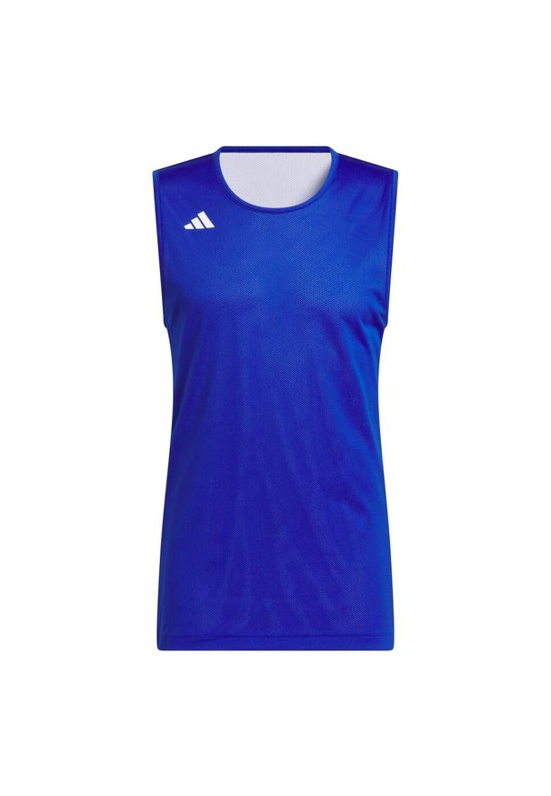 Adidas - 3G Speed Dwustronna koszulka do koszykówki AEROREADY. Kolor: biały, wielokolorowy, niebieski. Sport: koszykówka