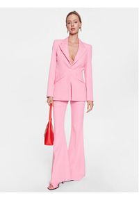 Nissa Spodnie materiałowe P13934 Różowy Regular Fit. Kolor: różowy. Materiał: materiał, syntetyk #3