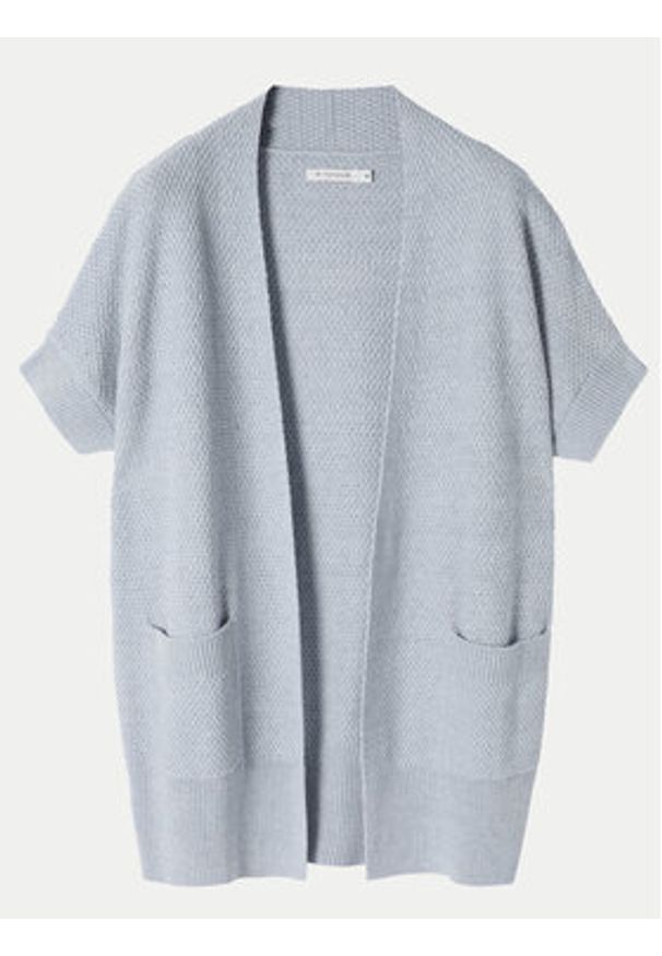 Tatuum Kardigan Pulover T2416.106B Niebieski Regular Fit. Kolor: niebieski. Materiał: bawełna, syntetyk