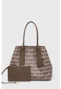 DKNY - Dkny torebka kolor brązowy. Kolor: brązowy. Rodzaj torebki: na ramię #1