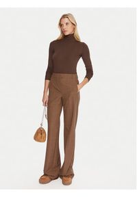 Weekend Max Mara Golf Multif 2525946022 Brązowy Slim Fit. Typ kołnierza: golf. Kolor: brązowy. Materiał: wiskoza #5