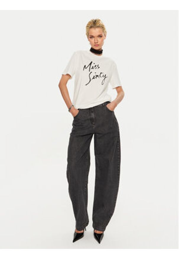 Miss Sixty T-Shirt 6L3SJ3780000 Biały Regular Fit. Kolor: biały. Materiał: bawełna