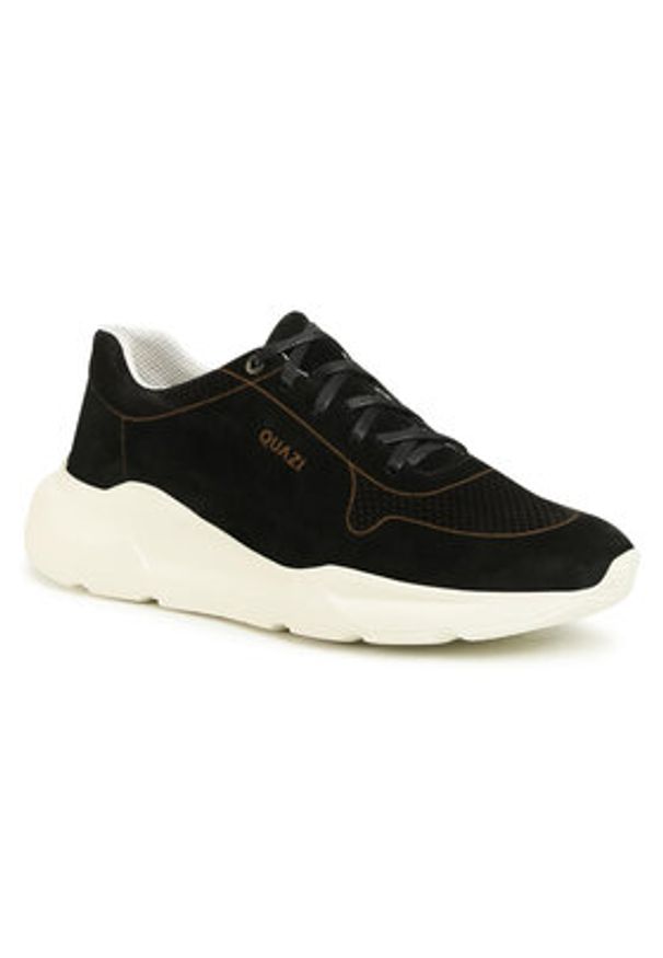 QUAZI Sneakersy QZ-10-05-000949 Czarny. Kolor: czarny. Materiał: zamsz, skóra