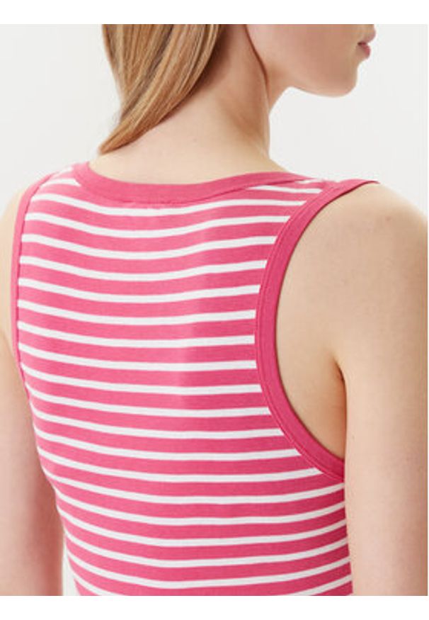 United Colors of Benetton - United Colors Of Benetton Top 30YSDH010 Różowy Regular Fit. Kolor: różowy. Materiał: bawełna