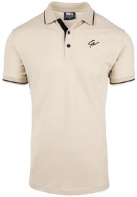 GORILLA WEAR - Delano Polo- Beżowy/Czarny. Typ kołnierza: polo. Kolor: beżowy. Sport: fitness