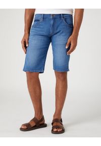 Wrangler - WRANGLER COLTON SHORTS MĘSKIE SZORTY SPODENKI BLUE VORTEX W16CXPZ35