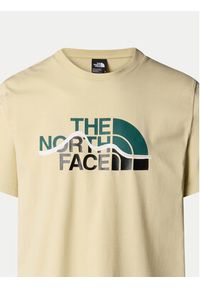 The North Face T-Shirt Mountain Line NF0A87NT Beżowy Regular Fit. Kolor: beżowy. Materiał: bawełna