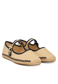 TOMMY HILFIGER - Tommy Hilfiger Espadryle Buckle Maryjane Espadrille FW0FW09239 Brązowy. Kolor: brązowy. Materiał: materiał #3