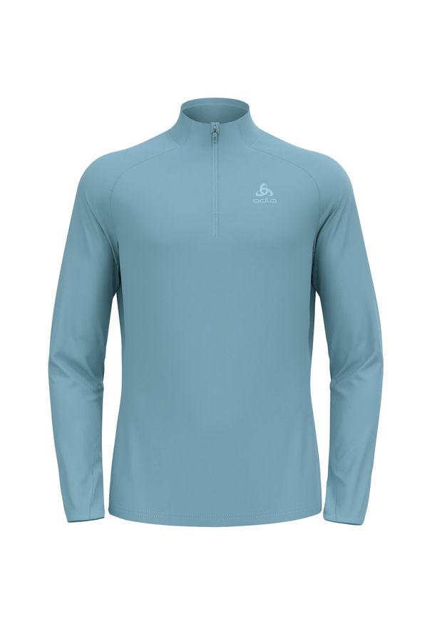 Odlo - Bluza techniczna męska ODLO Essential Light Mid Layer z krótkim zamkiem. Kolor: niebieski. Długość: krótkie
