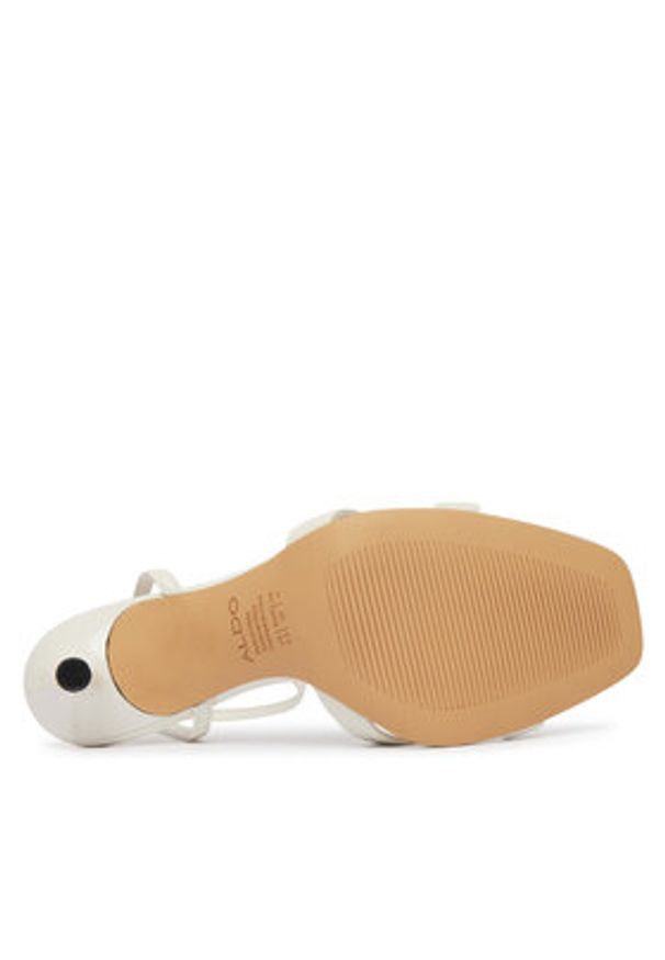 Aldo Sandały Leesia 14298002 Biały. Kolor: biały. Materiał: skóra