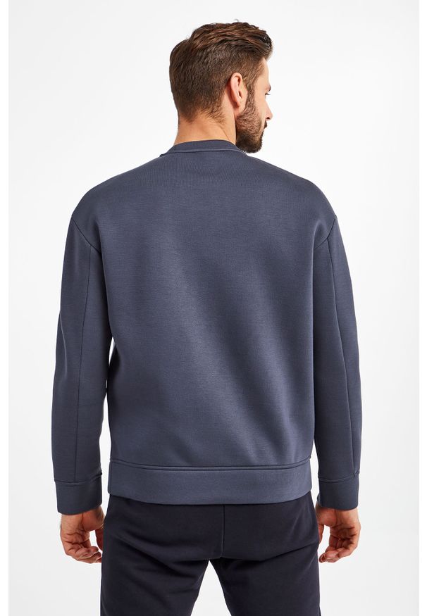 Emporio Armani - BLUZA EMPORIO ARMANI. Materiał: neopren. Wzór: gładki, aplikacja, kolorowy