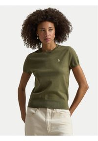 Polo Ralph Lauren T-Shirt 211971872501 Khaki Slim Fit. Typ kołnierza: polo. Kolor: brązowy. Materiał: bawełna #1