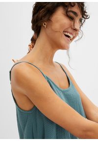 bonprix - Sukienka muślinowa na ramiączkach. Kolor: zielony. Długość rękawa: na ramiączkach #3