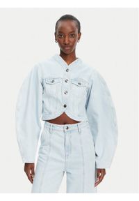 ROTATE Kurtka jeansowa 1138261468 Niebieski Relaxed Fit. Kolor: niebieski. Materiał: bawełna