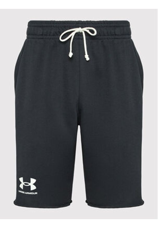 Under Armour Szorty sportowe Ua Rival Terry 1361631 Czarny Regular Fit. Kolor: czarny. Materiał: bawełna. Styl: sportowy
