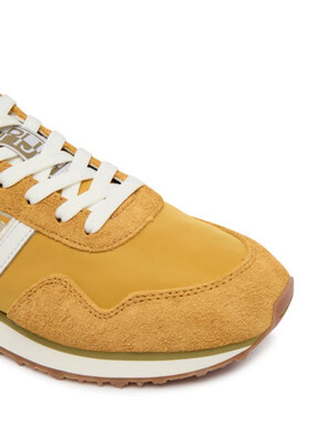 Napapijri Sneakersy NP0A8BNZ Żółty. Kolor: żółty. Materiał: skóra, zamsz