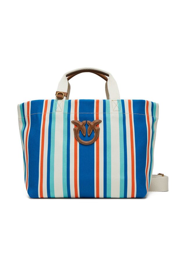 Pinko - PINKO Torebka Shopping Bag Medium PE 25 PLTT 104753 A2G5 Niebieski. Kolor: niebieski