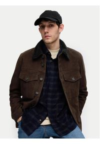 Selected Homme Kurtka skórzana 16094769 Brązowy Regular Fit. Kolor: brązowy. Materiał: skóra