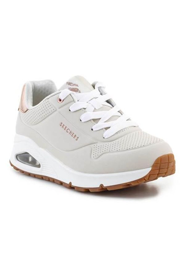skechers - Buty do chodzenia damskie Skechers Uno Gen1. Zapięcie: sznurówki. Kolor: szary. Materiał: materiał, syntetyk. Szerokość cholewki: normalna. Sport: turystyka piesza