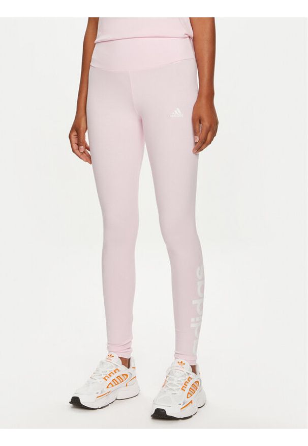 Adidas - adidas Legginsy SPORT INSPIRED LOUNGEWEAR ESSENTIALS HIGH-WAISTED LOGO LEGGINGS ID0024 Różowy. Kolor: różowy. Materiał: bawełna. Styl: sportowy