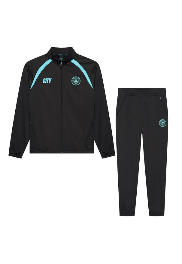 MANCHESTER CITY - Dres treningowy Manchester City męski 25/26 - czarny. Kolor: wielokolorowy, niebieski, czarny. Materiał: dresówka. Sport: piłka nożna