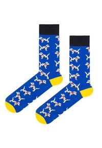 His Story - Skarpetki Bawełniane - Tematyczne - Niebieskie w Dalmatyńczyki. Kolor: niebieski. Materiał: elastan, bawełna, poliamid #5