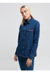 Big-Star - Koszula damska jeansowa Western Shirt Girl 503. Typ kołnierza: kołnierzyk klasyczny. Kolor: niebieski. Materiał: jeans. Styl: klasyczny, vintage #2