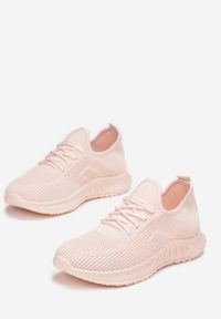Born2be - Różowe Buty Sportowe Tymagio. Wysokość cholewki: przed kostkę. Nosek buta: okrągły. Kolor: różowy. Materiał: materiał. Szerokość cholewki: normalna. Wzór: jednolity, aplikacja #4