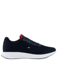 TOMMY HILFIGER - Buty Tommy Hilfiger Lightweight Runner FM0FM04563-DW5 - granatowe. Okazja: na co dzień. Kolor: niebieski. Materiał: materiał, poliester, guma, kauczuk. Szerokość cholewki: normalna