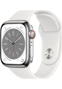 APPLE - Smartwatch Apple Watch 8 GPS + Cellular 41mm Silver Alu Sport Biały (S7182215). Rodzaj zegarka: smartwatch. Kolor: biały. Styl: sportowy