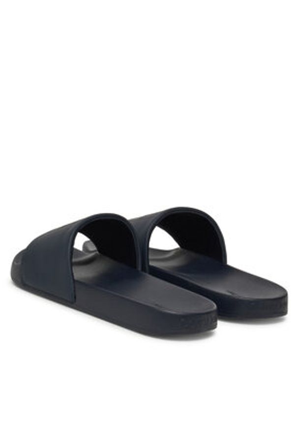 Calvin Klein Klapki Pool Slide W/ Ck Square HM0HM01754 Granatowy. Kolor: niebieski. Materiał: skóra