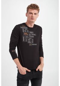 Armani Exchange - Longsleeve męski ARMANI EXCHANGE. Materiał: bawełna. Długość rękawa: długi rękaw. Wzór: nadruk #1