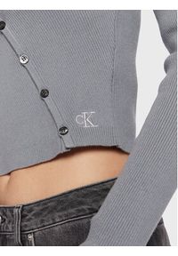 Calvin Klein Jeans Kardigan J20J220707 Szary Regular Fit. Kolor: szary. Materiał: bawełna