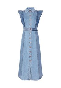 YAS Sukienka jeansowa Cawi 26037659 Niebieski Regular Fit. Kolor: niebieski. Materiał: bawełna #6