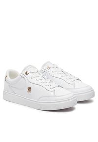 TOMMY HILFIGER - Tommy Hilfiger Sneakersy Essential Chic Court Sneaker FW0FW08322 Biały. Kolor: biały. Materiał: skóra #2