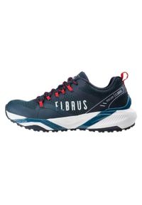 Elbrus - Męskie Buty Turystyczne Elmar. Kolor: czerwony, niebieski, wielokolorowy. Sport: turystyka piesza