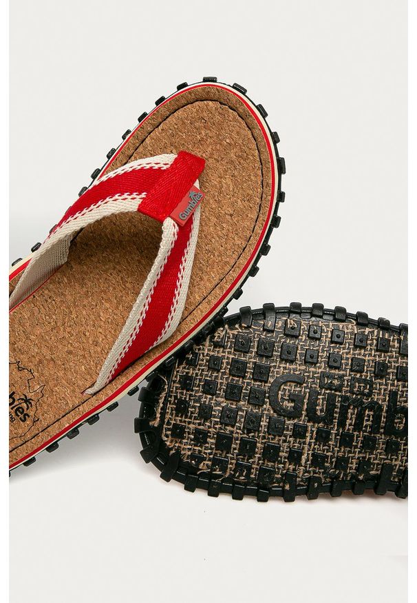 Gumbies - Japonki CORKER FLIP-FLOPS. Kolor: czerwony. Materiał: bawełna, materiał, guma
