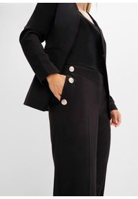 bonprix - Spodnie biznesowe. Okazja: na spotkanie biznesowe. Kolor: czarny. Styl: biznesowy, elegancki #3