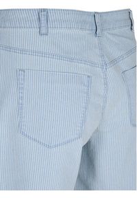 Zizzi Szorty jeansowe J10886B Błękitny Regular Fit. Kolor: niebieski. Materiał: jeans #3