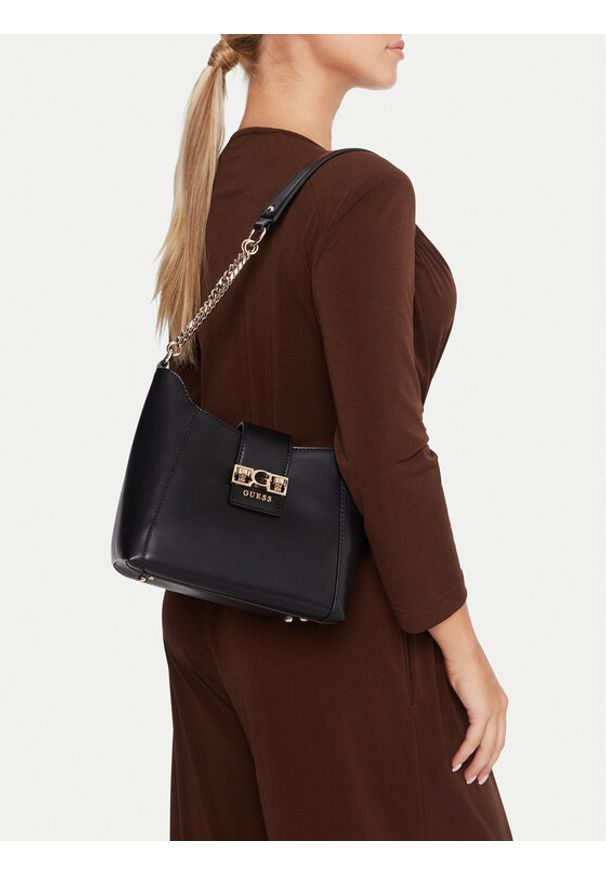 Guess Torebka Jane HWVG98 91010 Czarny. Kolor: czarny. Materiał: skórzane