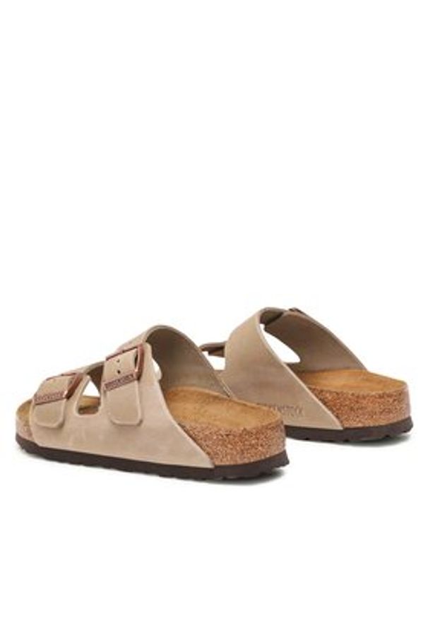 Birkenstock Klapki Arizona Bs 552813 Beżowy. Kolor: beżowy. Materiał: nubuk, skóra