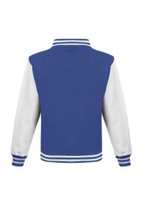 AWDIS - Kurtka Unisex Varsity Dla Dorosłych Z Polibawełny. Kolor: biały, wielokolorowy, niebieski